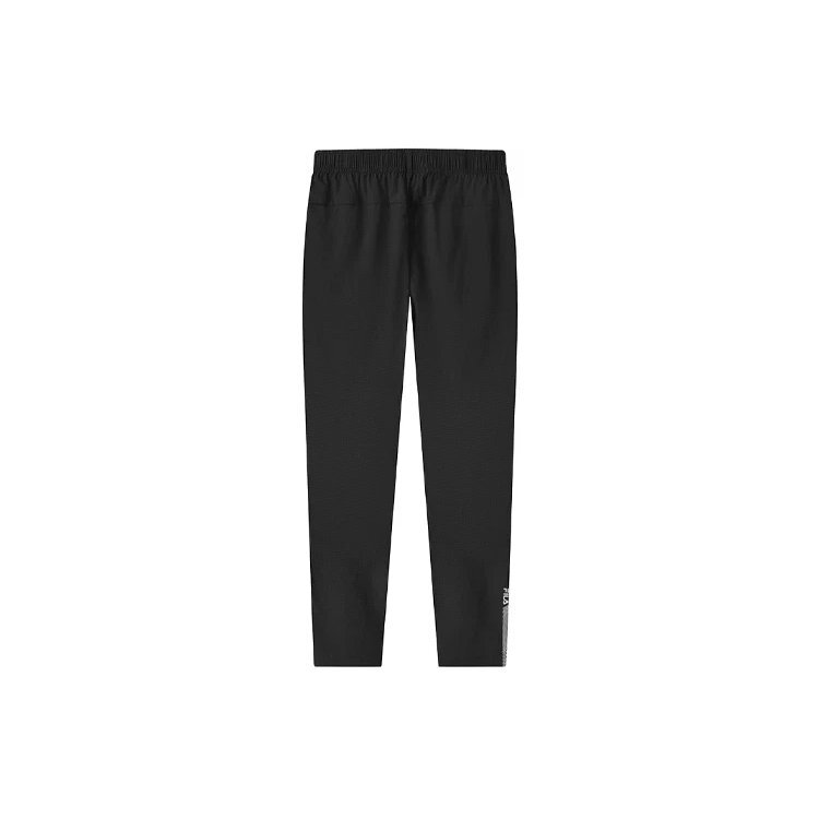 Sportliche lange Hose mit Logo-Muster, locker sitzend, schwarz
