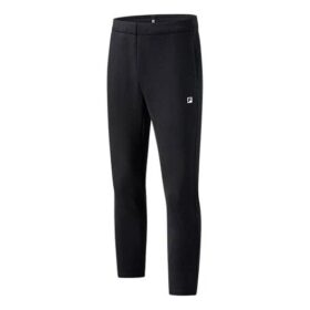 Sportliche Strickhose, gerade geschnitten, einfarbig, für Fitness und Sport, schwarz