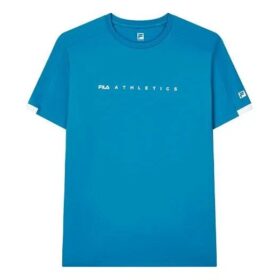 Sportlicher Pullover mit Rundhalsausschnitt, lässig, kurzärmelig, blaue Shorts