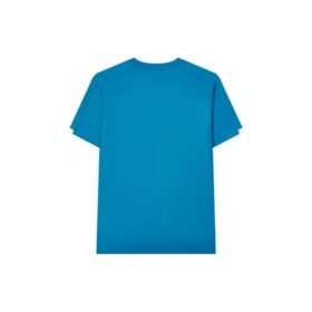 Sportlicher Pullover mit Rundhalsausschnitt, lässig, kurzärmelig, blaue Shorts