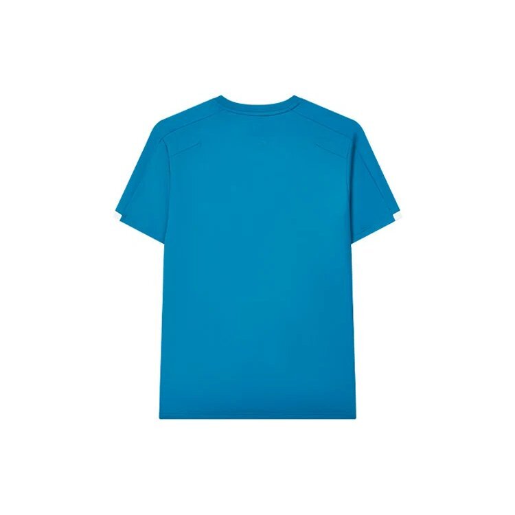 Sportlicher Pullover mit Rundhalsausschnitt, lässig, kurzärmelig, blaue Shorts