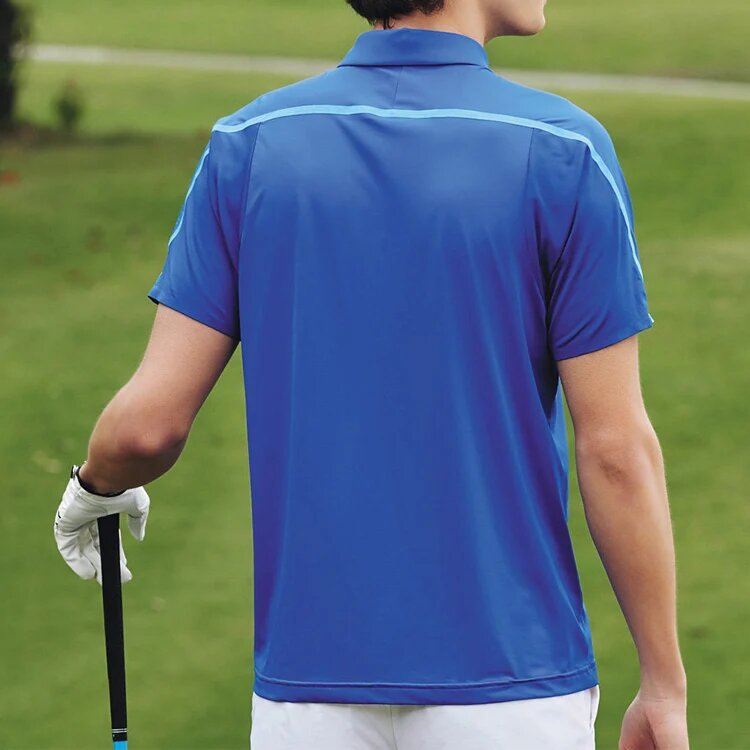 Sportliches Freizeit-Polohemd mit kurzen Shorts, blau l