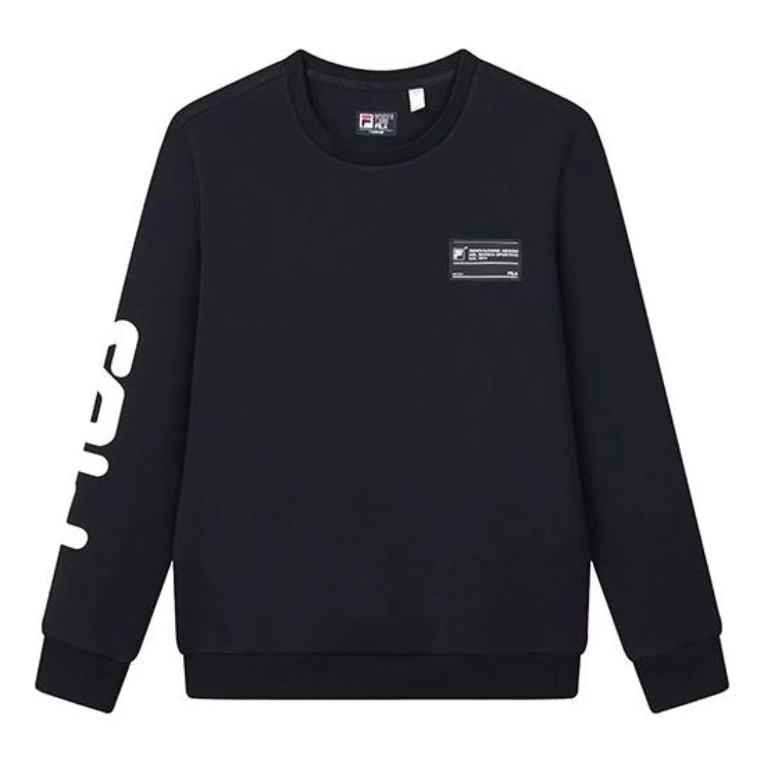 Sportpullover mit Logo-Aufdruck „Schwarz Weiß“