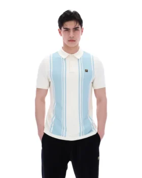 Sterling Blue Buddy Bowling Style Strick-Polo