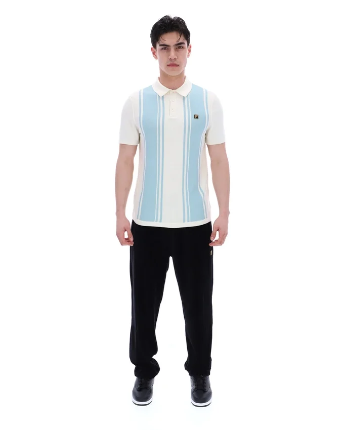 Sterling Blue Buddy Bowling Style Strick-Polo