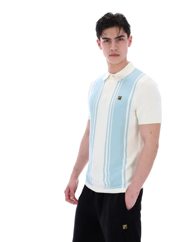 Sterling Blue Buddy Bowling Style Strick-Polo