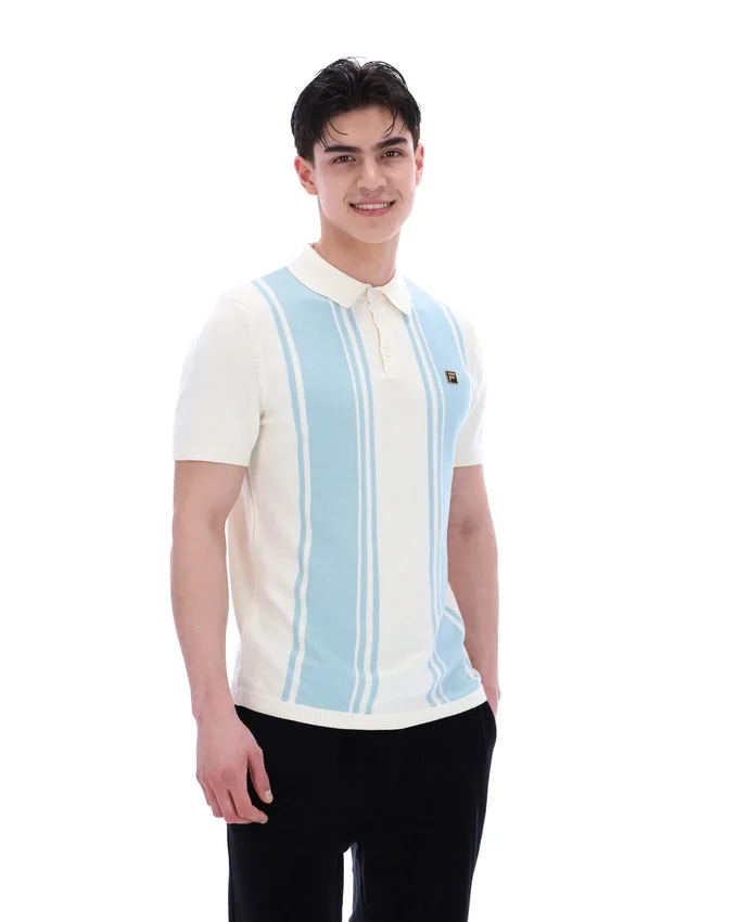 Sterling Blue Buddy Bowling Style Strick-Polo