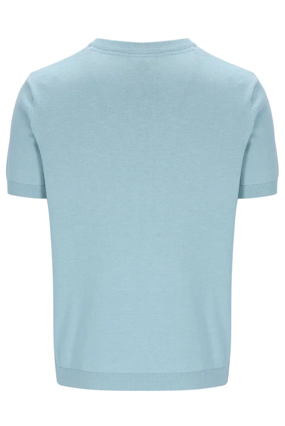 Sterling Blue Don T-Shirt aus strukturiertem Strick