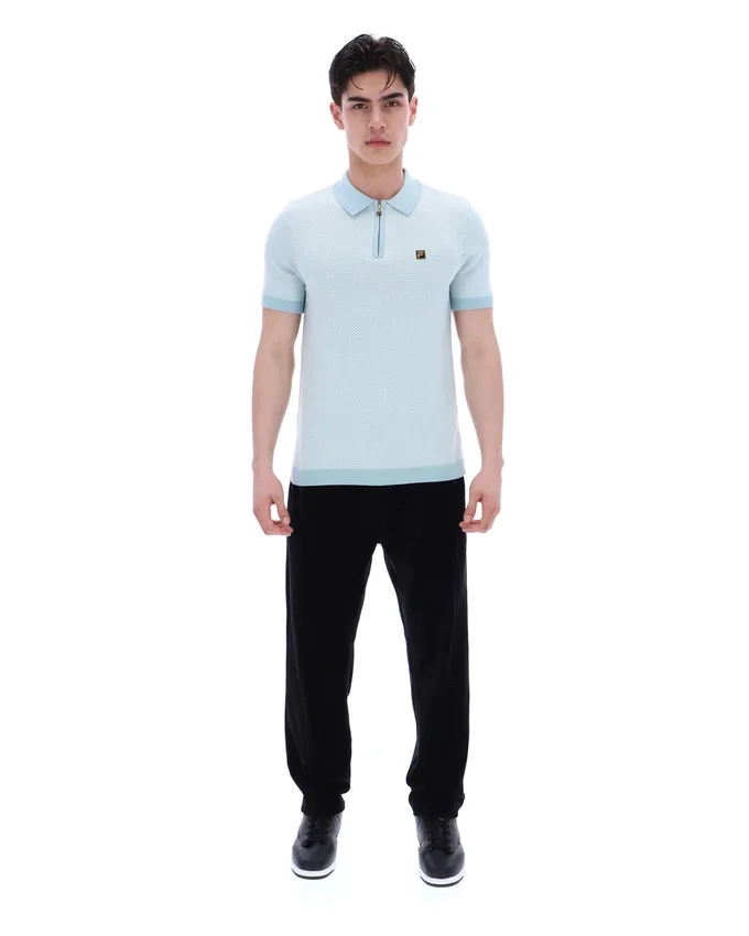 Sterling Blue Marty Zip Polo