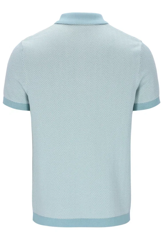 Sterling Blue Marty Zip Polo