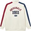 Stilvolles, lässiges Pullover-Sweatshirt mit Logo „Weiß, mehrfarbig“