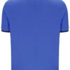 Strahlend blaues Pablo-Polohemd mit drei Knöpfen und geripptem Kragen