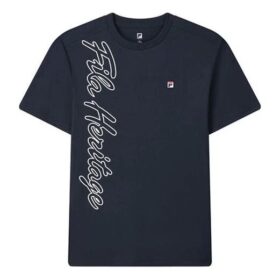 Strick-Shorts mit Alphabet-Aufdruck, kurzärmelig, blau