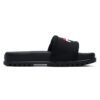 Stylische, bequeme Sport-Slipper mit flachem Absatz, schwarz