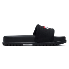 Stylische, bequeme Sport-Slipper mit flachem Absatz, schwarz