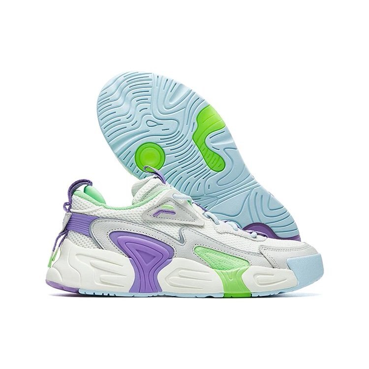 Swarm Low Swirl Sneaker Lila/Weiß/Grau