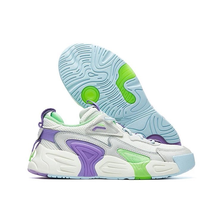 Swarm Low Swirl Sneaker lila/weiß/grau