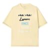 T-Shirt für Herren mit Buchstaben-Logo-Aufdruck, sportlicher, lockerer Passform, Rundhalsausschnitt und kurzen Shorts – Gelb