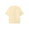 T-Shirt für Herren mit Buchstaben-Logo-Aufdruck, sportlicher, lockerer Passform, Rundhalsausschnitt und kurzen Shorts – Gelb