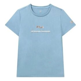 T-Shirt mit Athletics-Logo-Aufdruck, blau