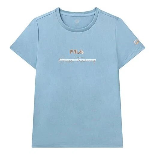 T-Shirt mit Athletics-Logo-Aufdruck, blau