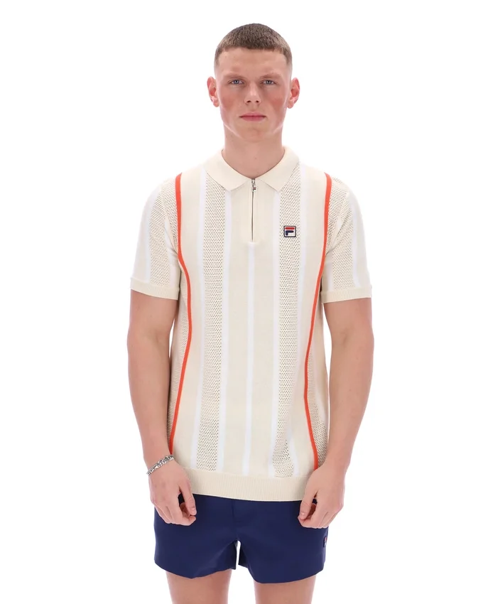 Tapioca Giorgio Häkel-Patchwork-Strick-Polo