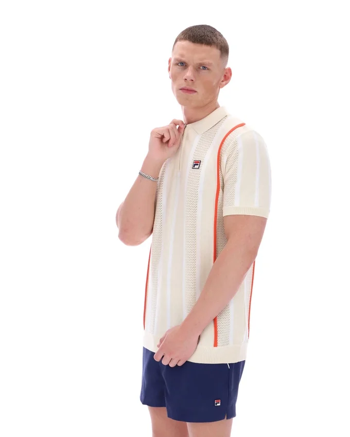 Tapioca Giorgio Häkel-Patchwork-Strick-Polo