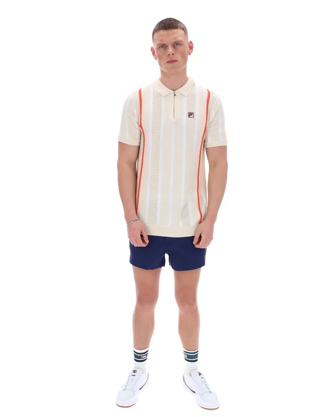 Tapioca Giorgio Häkel-Patchwork-Strick-Polo