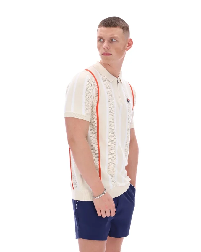 Tapioca Giorgio Häkel-Patchwork-Strick-Polo