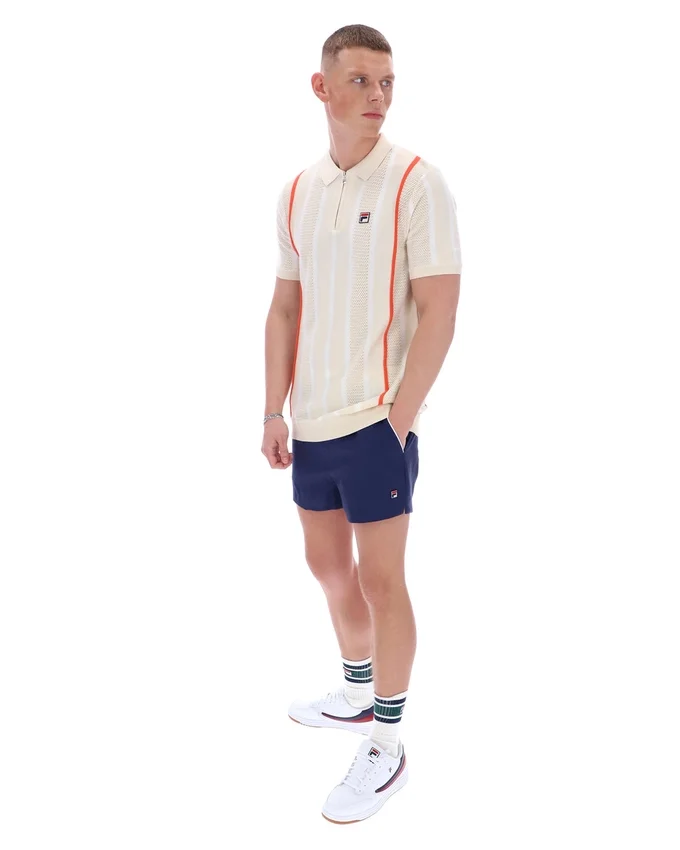 Tapioca Giorgio Häkel-Patchwork-Strick-Polo