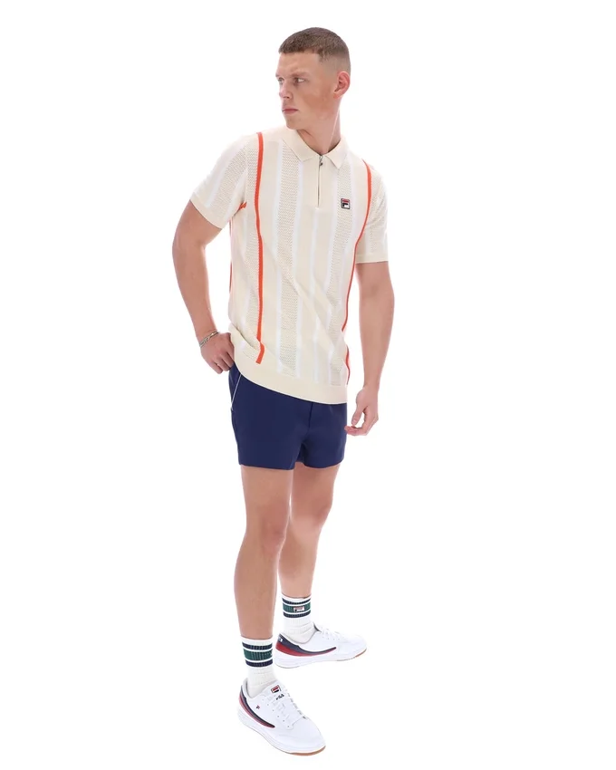 Tapioca Giorgio Häkel-Patchwork-Strick-Polo