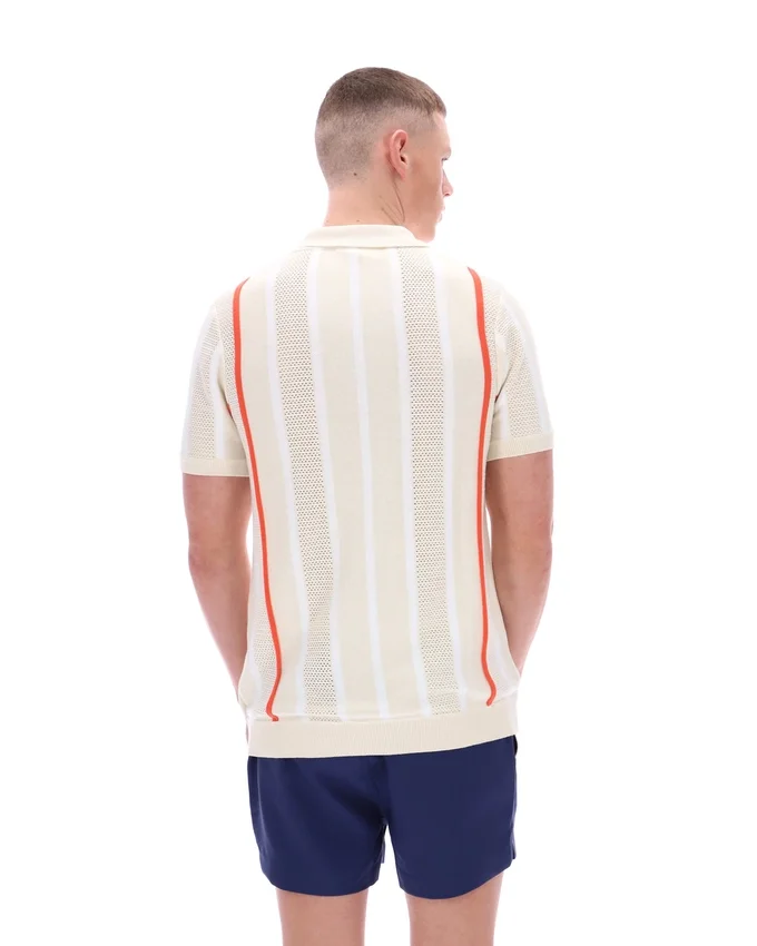 Tapioca Giorgio Häkel-Patchwork-Strick-Polo