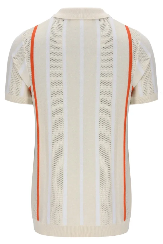 Tapioca Giorgio Häkel-Patchwork-Strick-Polo