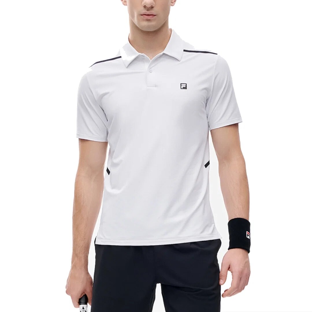 Tennis-Poloshirt mit Athletics-Logo „Weiß“