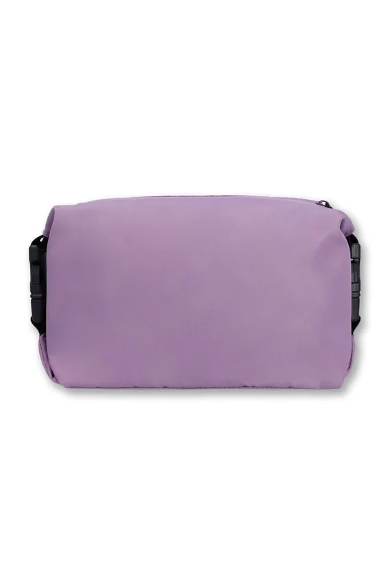 Toilettentasche mit violettem Logo