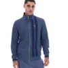 Vintage-Indigo-Dante-Trainingsjacke mit aufgedrucktem Streifenmuster