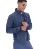Vintage-Indigo-Dante-Trainingsjacke mit aufgedrucktem Streifenmuster