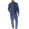 Vintage-Indigo-Dante-Trainingsjacke mit aufgedrucktem Streifenmuster