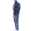 Vintage-Indigo-Dante-Trainingsjacke mit aufgedrucktem Streifenmuster