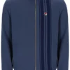 Vintage-Indigo-Dante-Trainingsjacke mit aufgedrucktem Streifenmuster