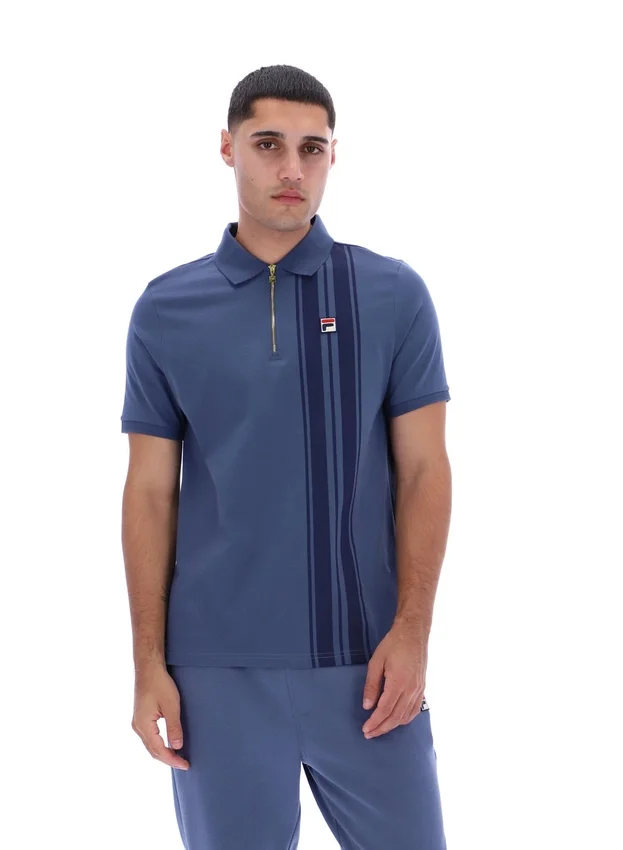 Vintage Indigo Dario Polo mit Reißverschluss