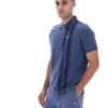 Vintage Indigo Dario Polo mit Reißverschluss