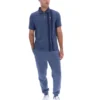 Vintage Indigo Dario Polo mit Reißverschluss