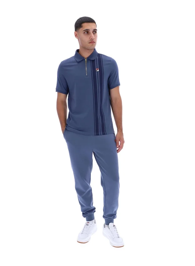 Vintage Indigo Dario Polo mit Reißverschluss