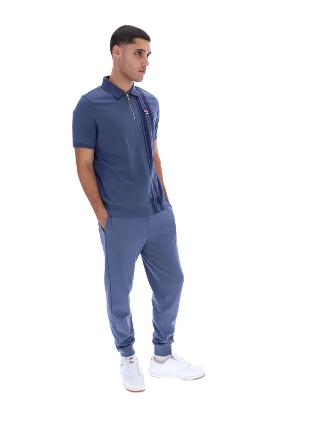 Vintage Indigo Dario Polo mit Reißverschluss