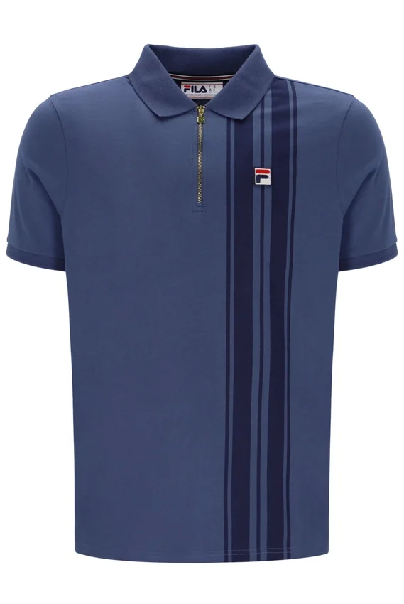 Vintage Indigo Dario Polo mit Reißverschluss