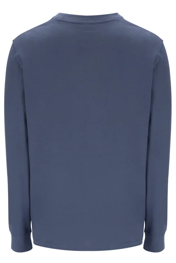 Vintage-Indigo-Denim-Langarm-Streifen-Oberteil