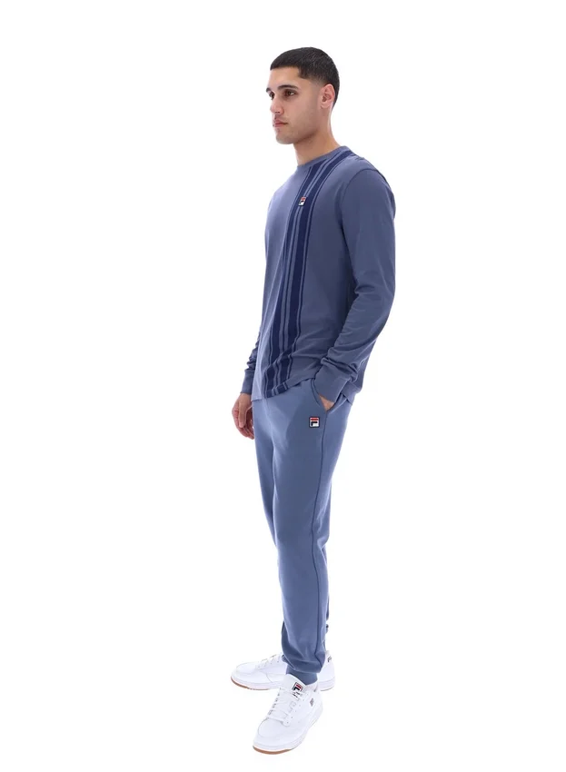 Vintage-Indigo-Denim-Langarm-Streifen-Oberteil