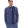 Vintage-Indigo-Denim-Langarm-Streifen-Oberteil