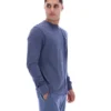 Vintage-Indigo-Denim-Langarm-Streifen-Oberteil